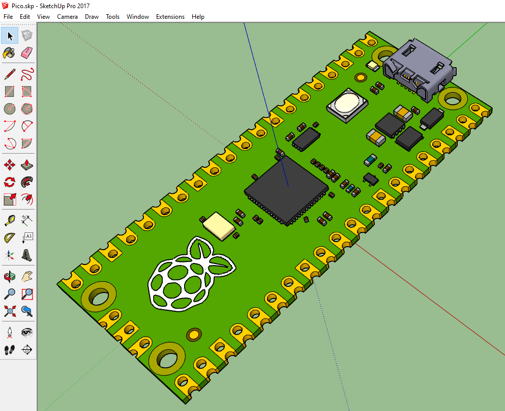 Rasperry Pi Pico mechanical specification