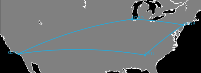 KLAX-KATL/KORD-KEWR