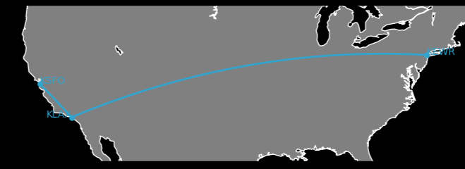 KLAX-KSFO, KLAX-KEWR