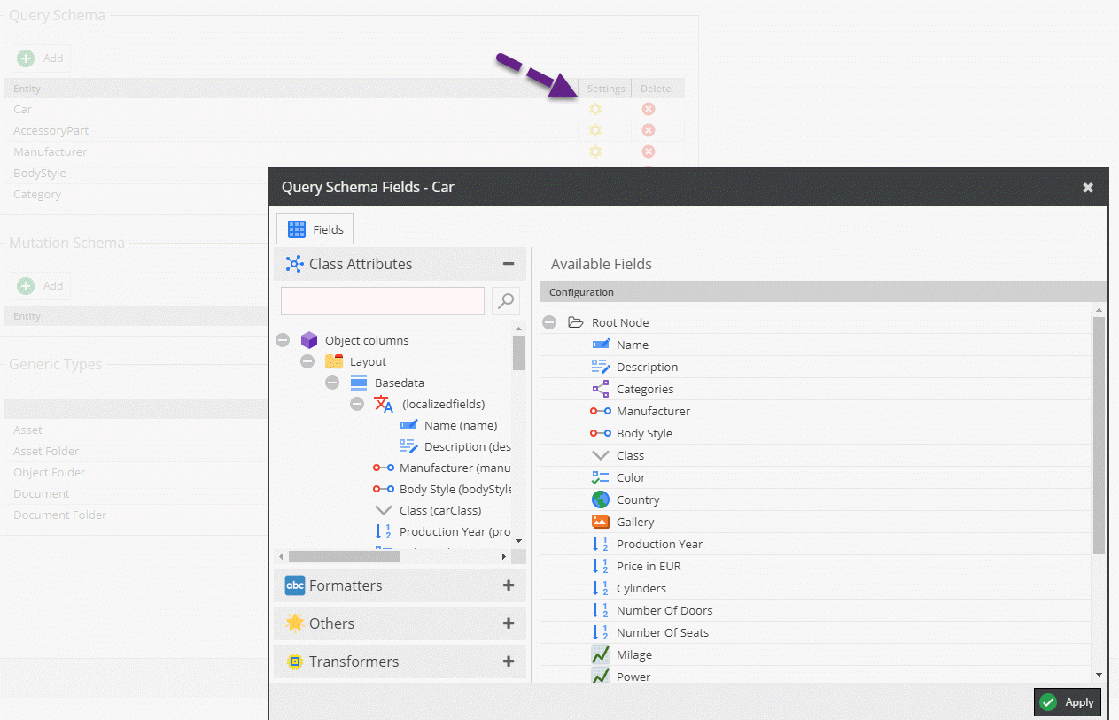 Schema Settings