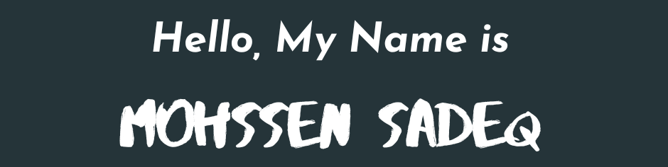 Hello, I'm Mohssen. I do open source!