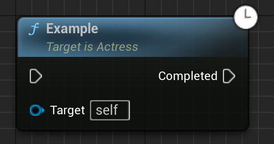 Latent Blueprint node for the Example function above