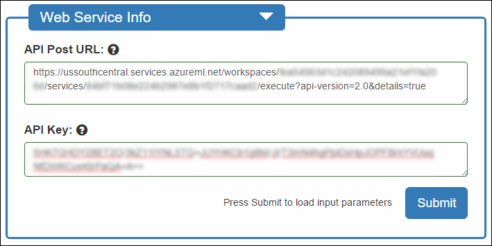 Enter Post URI and API Key