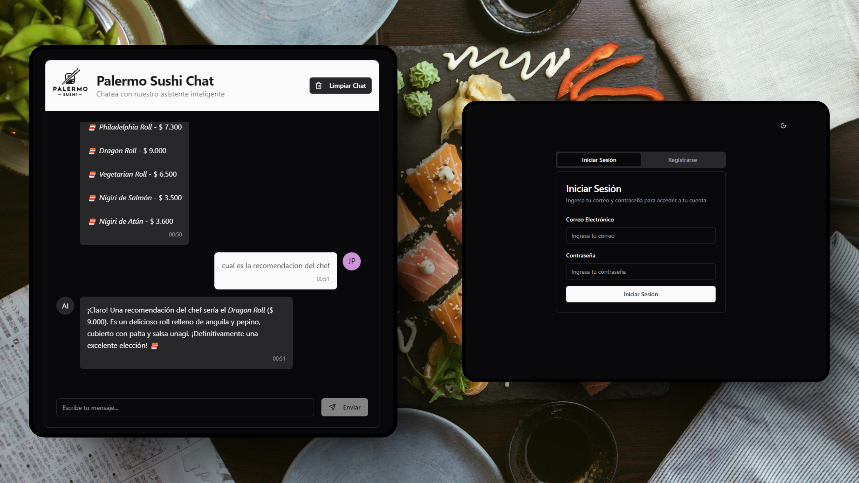 Palermo Sushi Chatbot