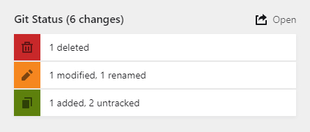 git status section