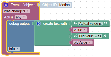 Trigger on states change