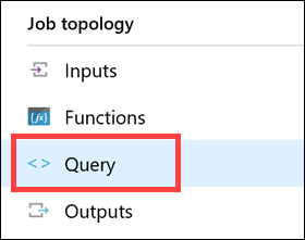 The Query link is selected in the left-hand menu.