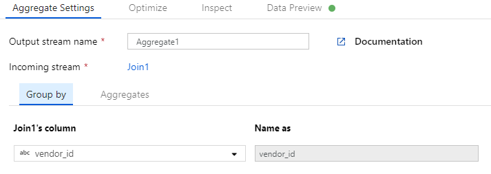 Aggregate settings