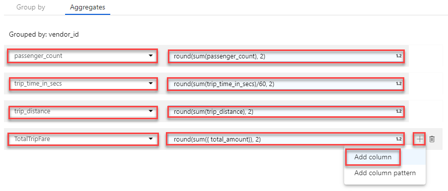 Configured aggregates