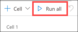Run all is highlighted.