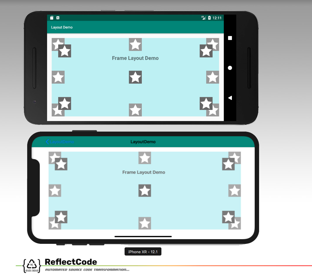 frame layout landscape