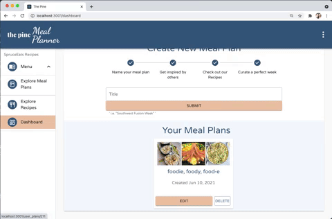 Meal Plan Navigartion