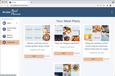 Meal Plan Dashboard