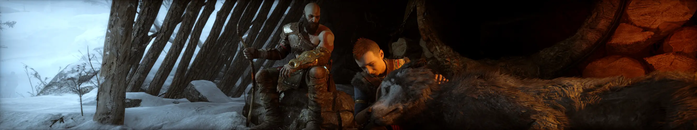 A 48:9 screenshot of God of War Ragnarok