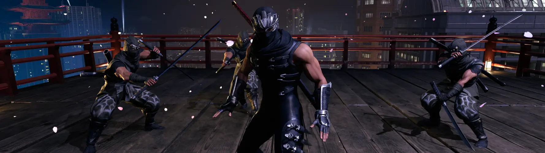 A 32:9 screenshot of Ninja Gaiden 2 Black