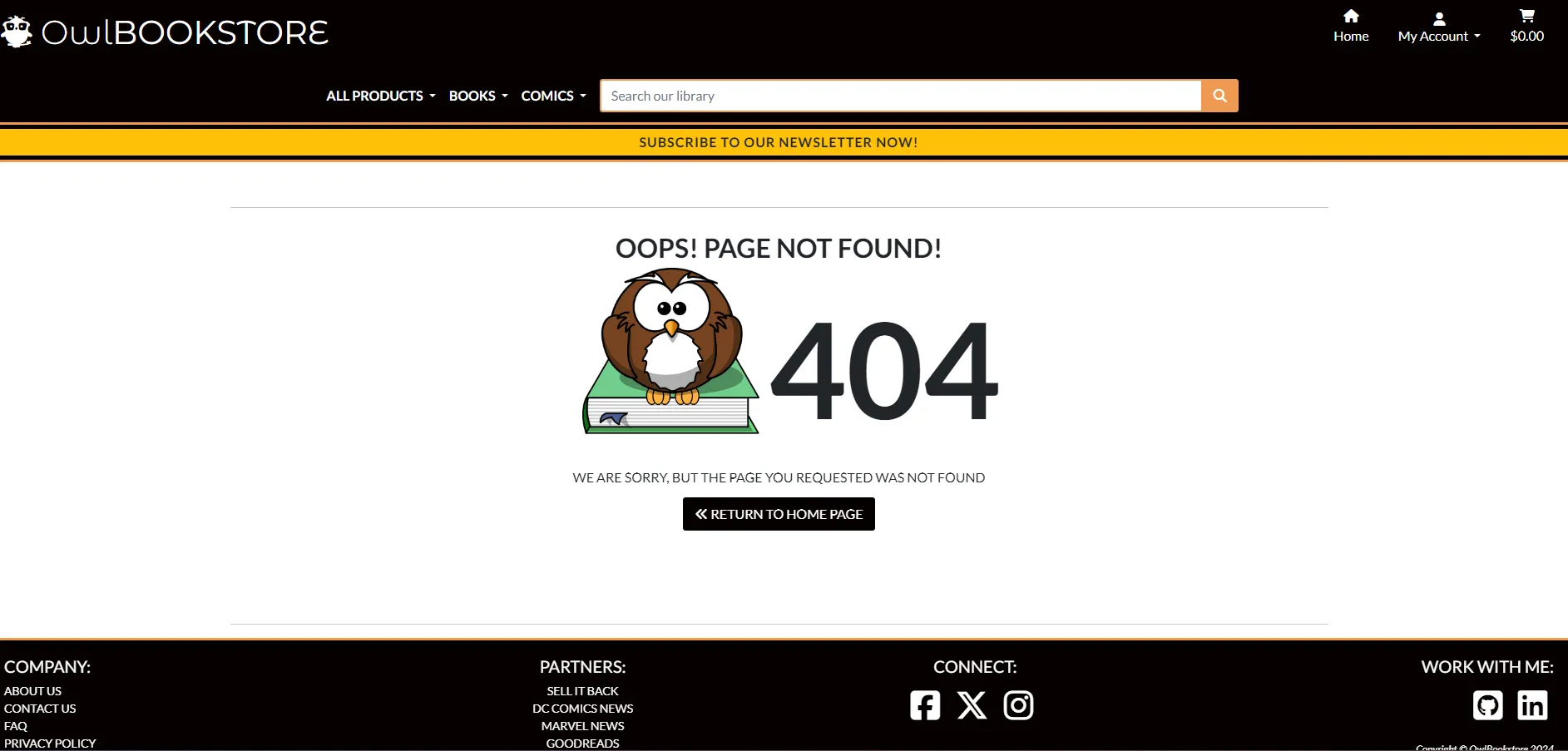 Error 404 Page