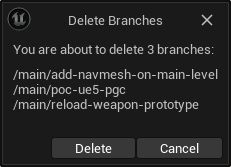 Delete Branches Dialog