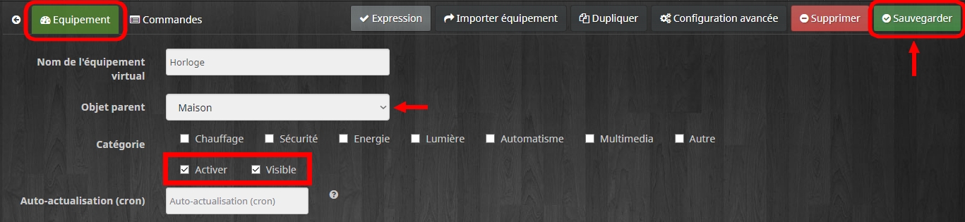 Config Equipement