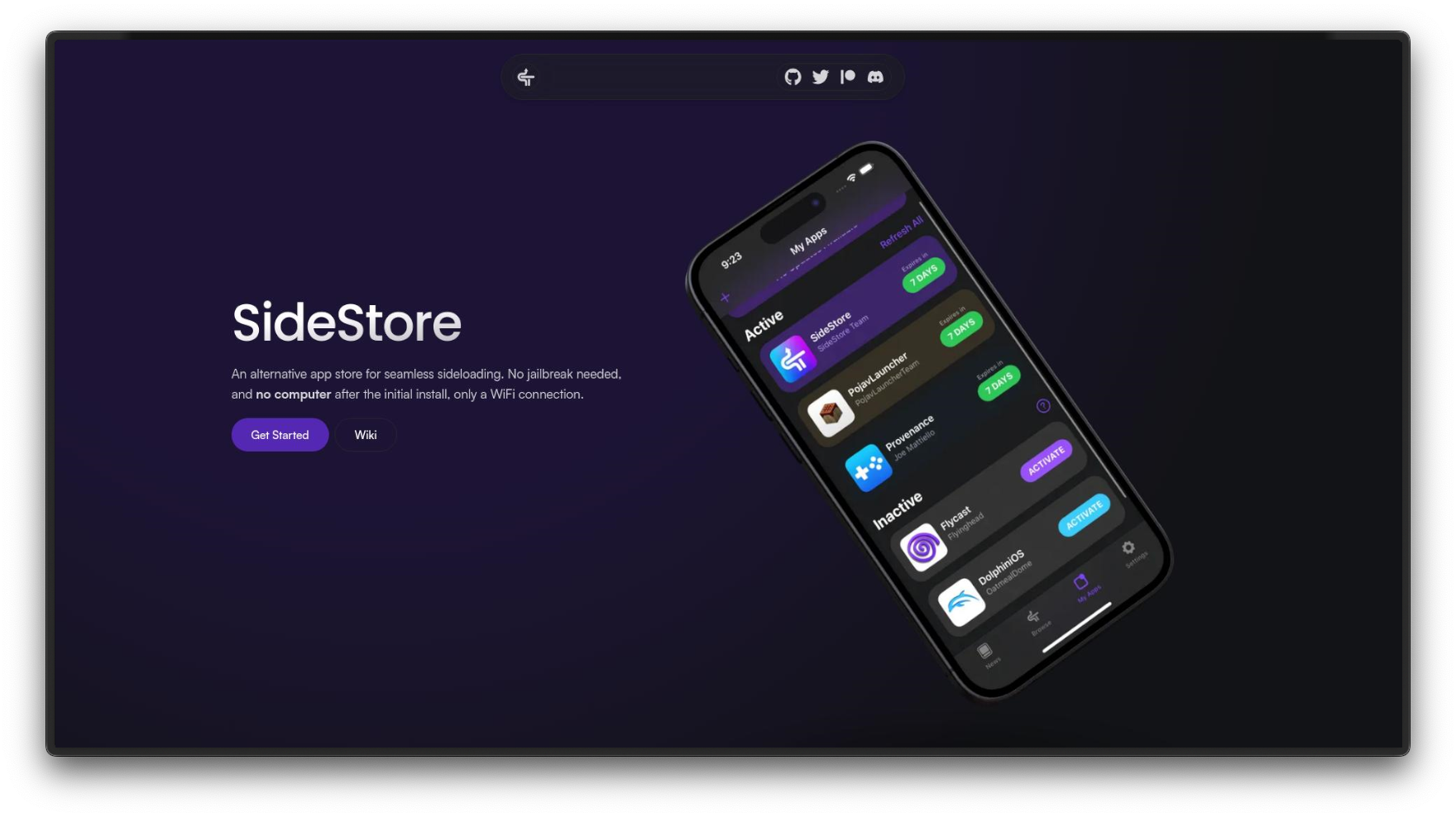 The SideStore design