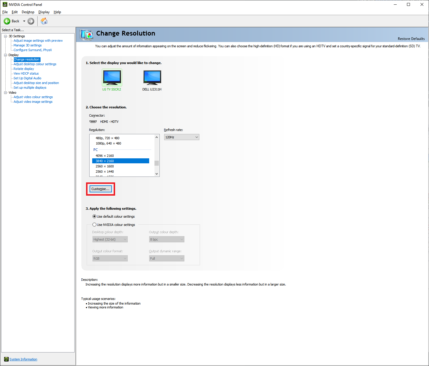 Nvidia Control Panel Change Res