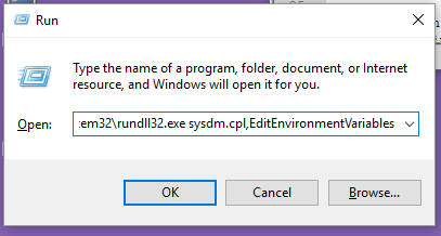 Run Windows Environment Editor