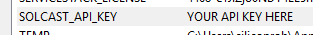 Added Windows User Solcast API key