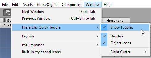 Hide/Show Quick Toggle