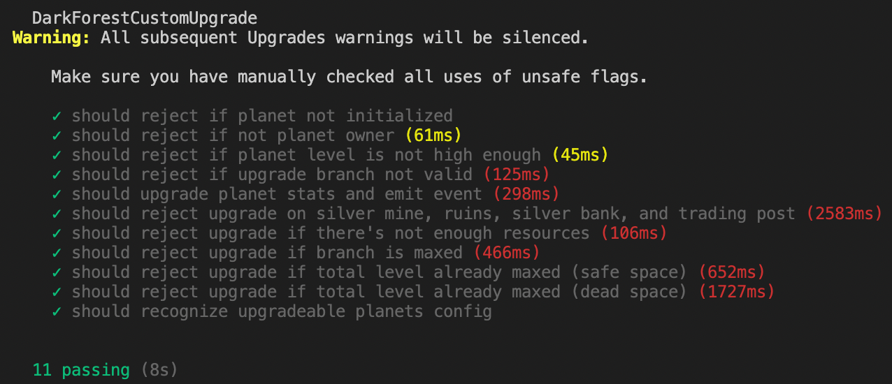 Initial Custom Upgrade Output