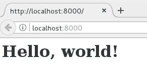 Hello World in the browser