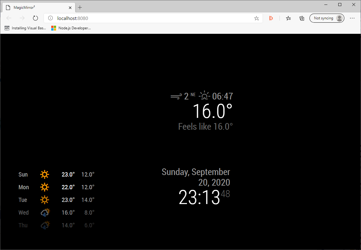 Example of MMM-ModulePosition resizing modules