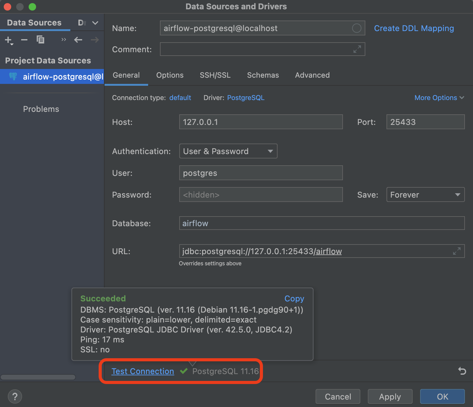 Connecting to postgresql