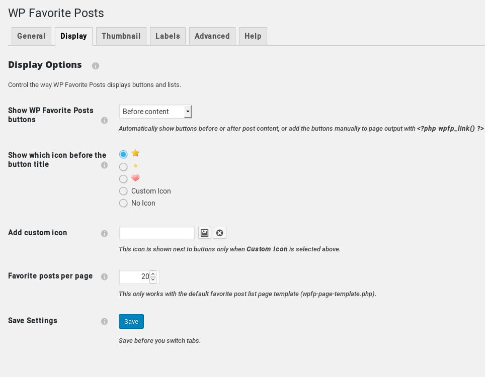 Display Settings