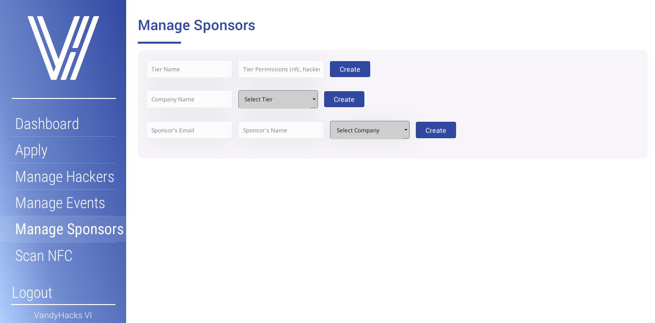 Sponsor page