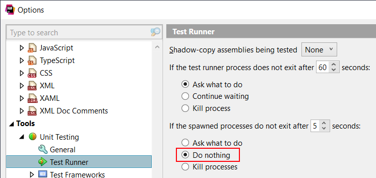 Disable R# orphaned processes detection