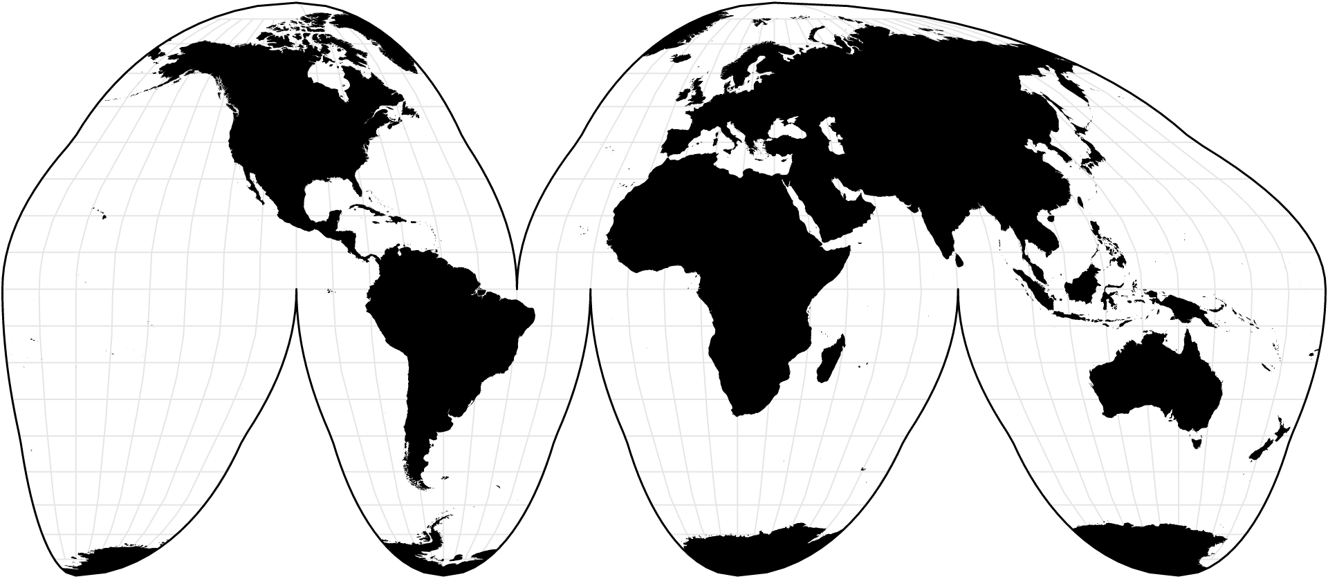 A world map using Goode’s interrupted homolosine projection