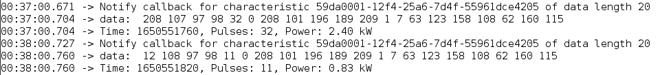 Serial Monitor Example Output