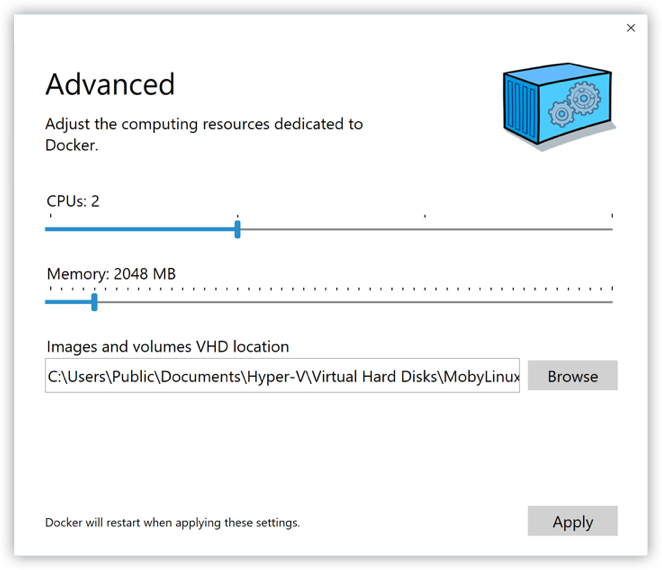 CPU and Memory settings