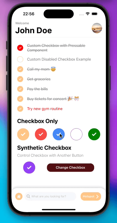 React Native Bouncy Checkbox