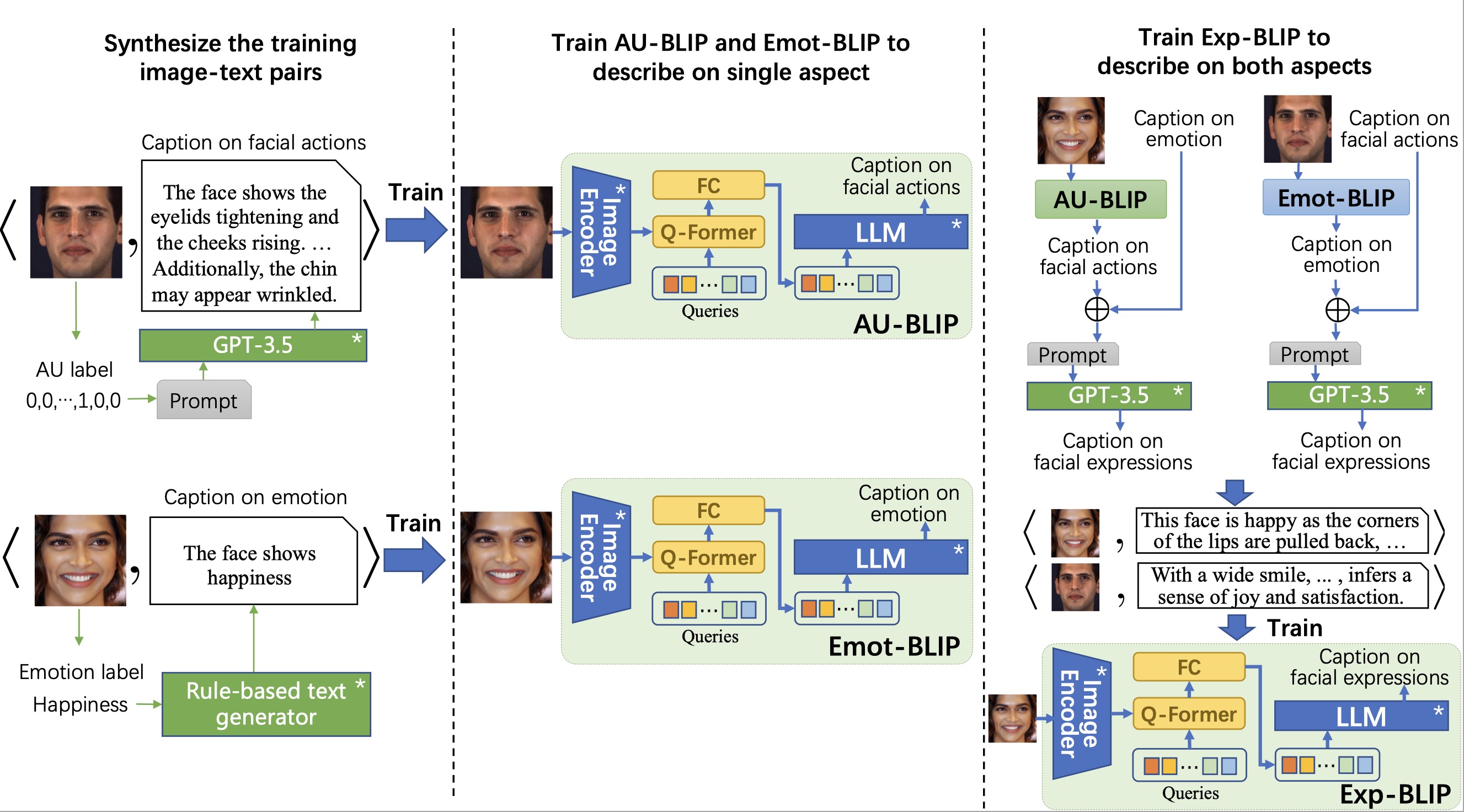 Exp-BLIP training Framework