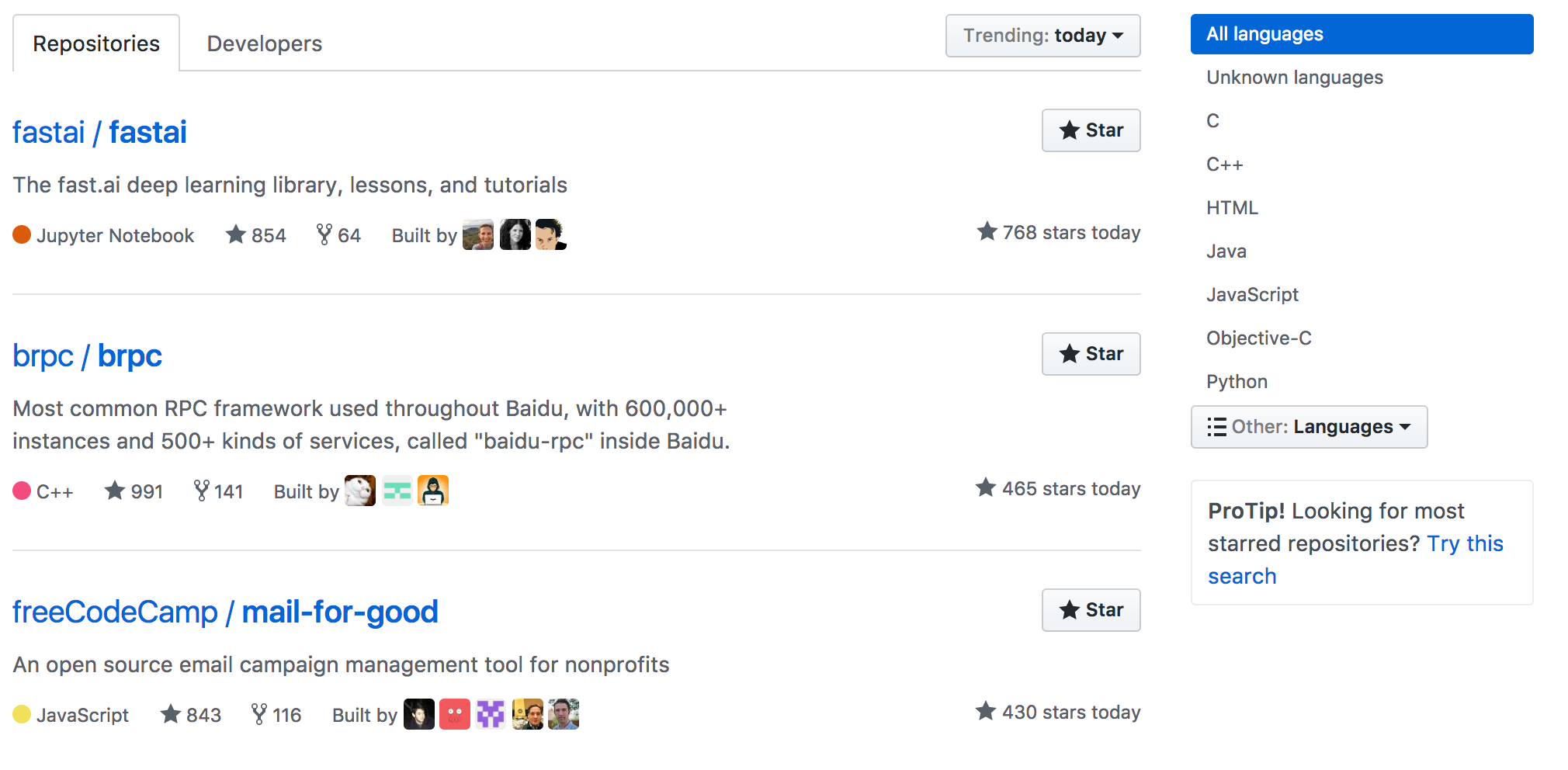 GitHub Trending