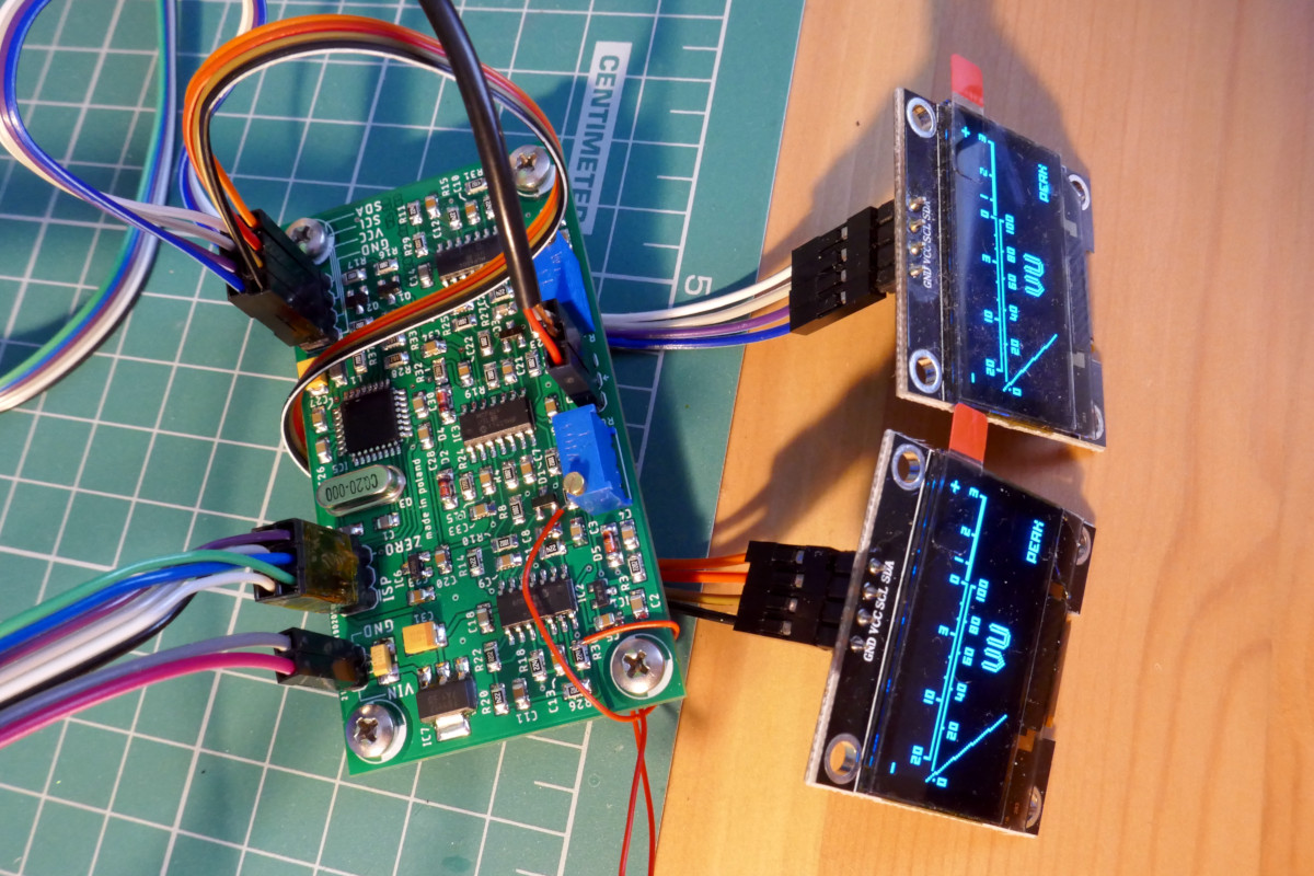 Assembled VU meter PCB picture