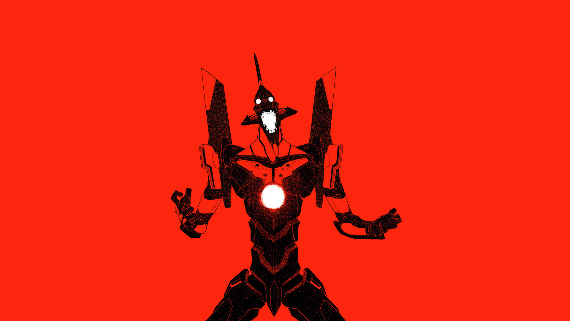 a_cartoon_of_a_robot_with_a_red_background