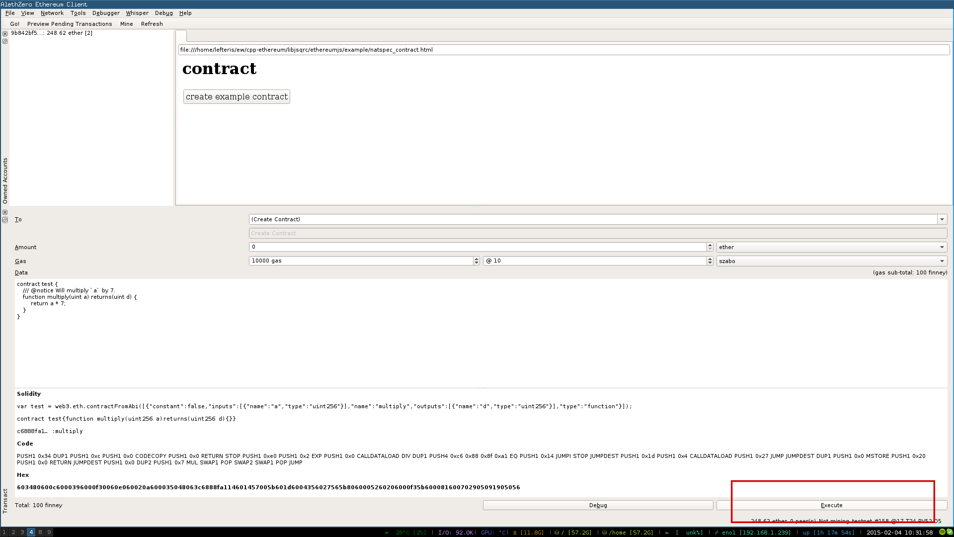 Creating natspec in AZ