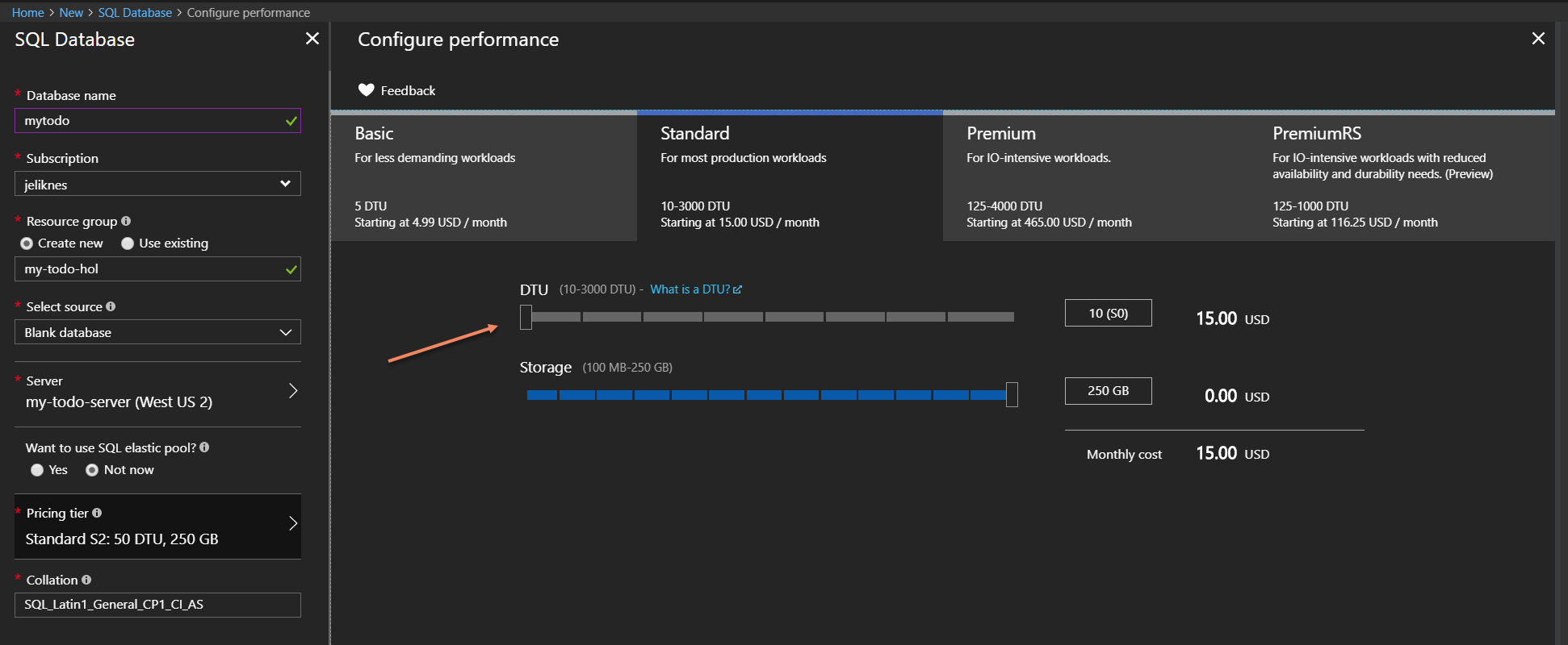 Configure performance