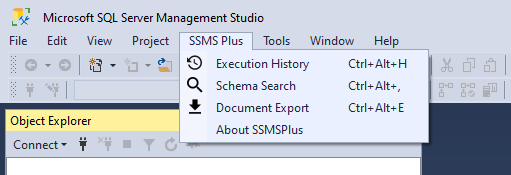 SSMS Plus Menu