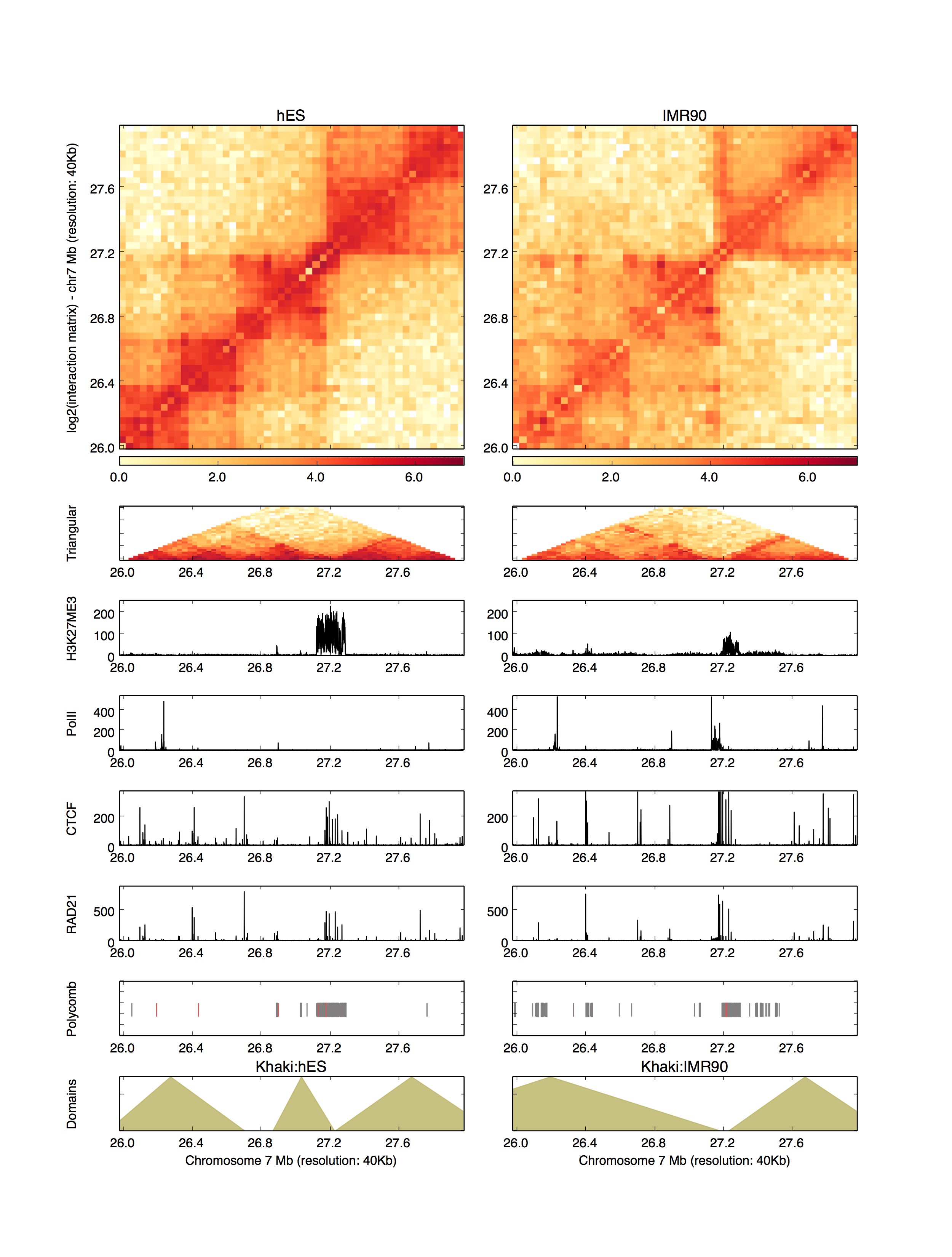 Example plot from HiCPlotter