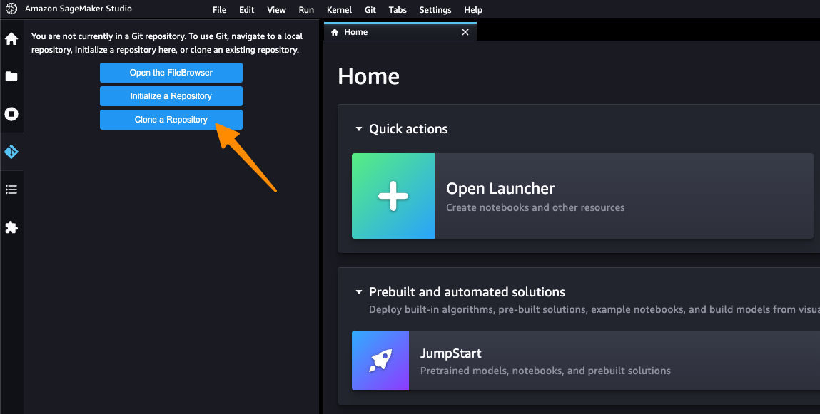 Let's clone the repository - step 1