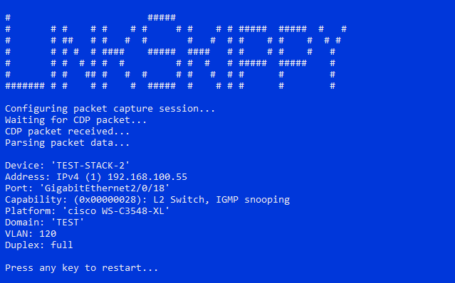 Screenshot of LinkSkippy terminal output