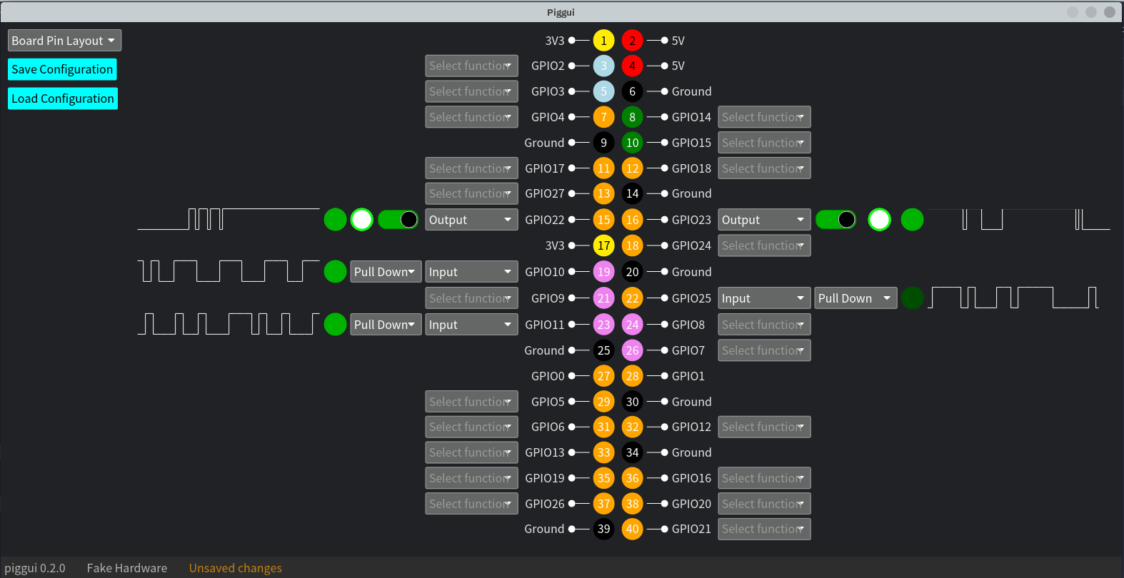 Board Pin Layout Screenshot