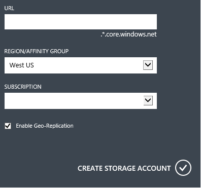 Create Storage Account